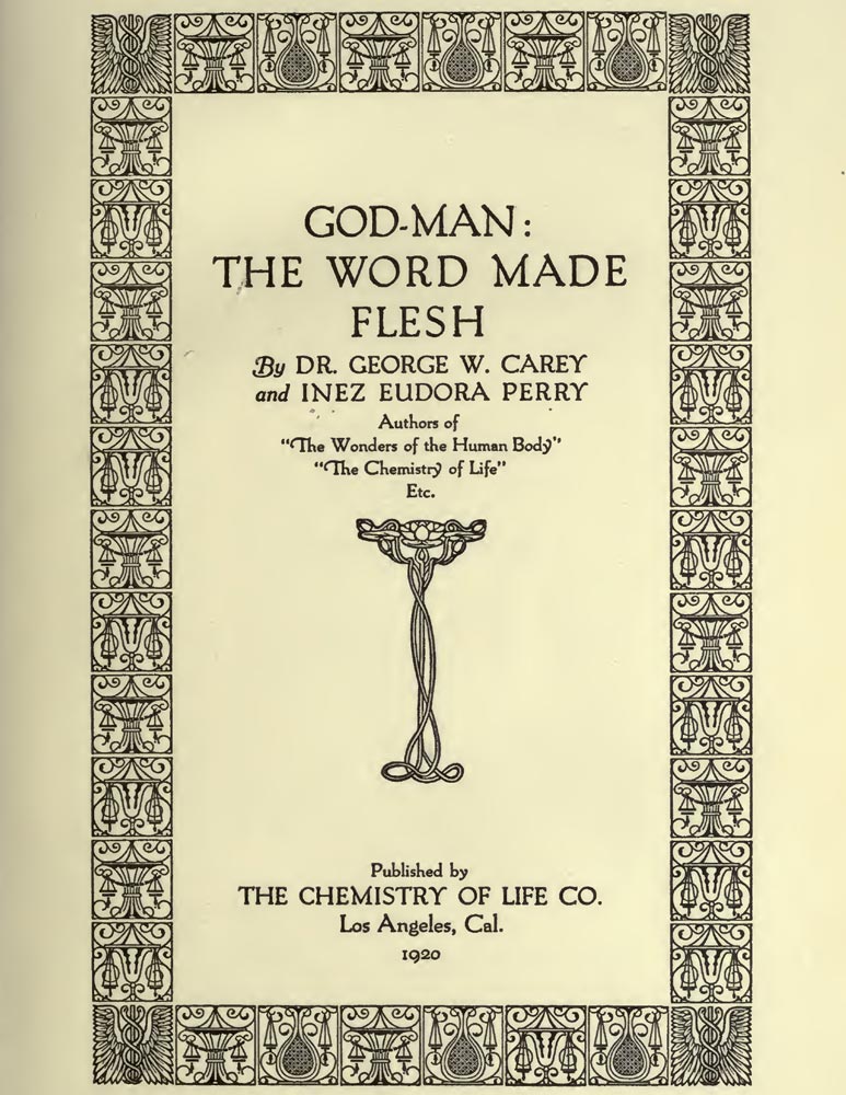 god-man The word made flesh pdf gratuito