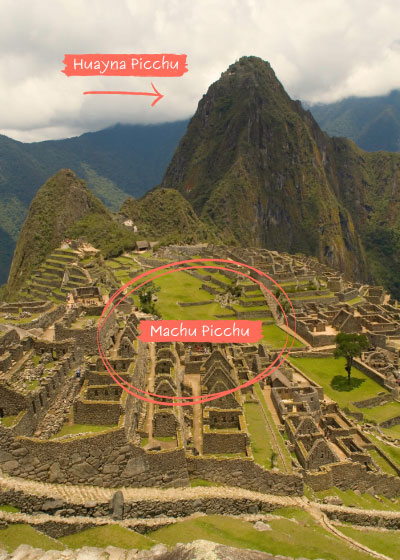 Huayna Picchu visto desde Machu Picchu